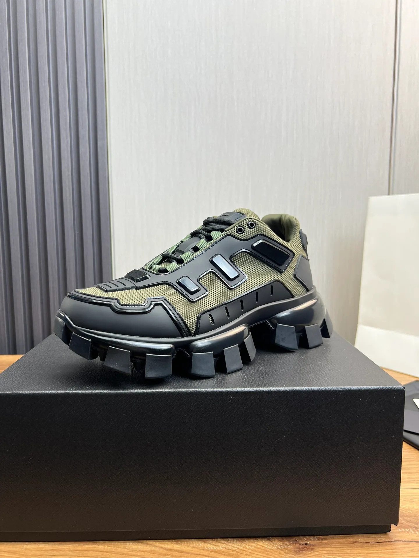 Men's shoes 💰620💰 [PRADA] Hot-selling thick-soled shoes 🔥 Available all year round ✔️Official website synchronization Original fly-knit film fabric + cowhide lining, 1⃣️:1⃣️reproduction, original sole, 38-45 (45 made to order, non-refundable)